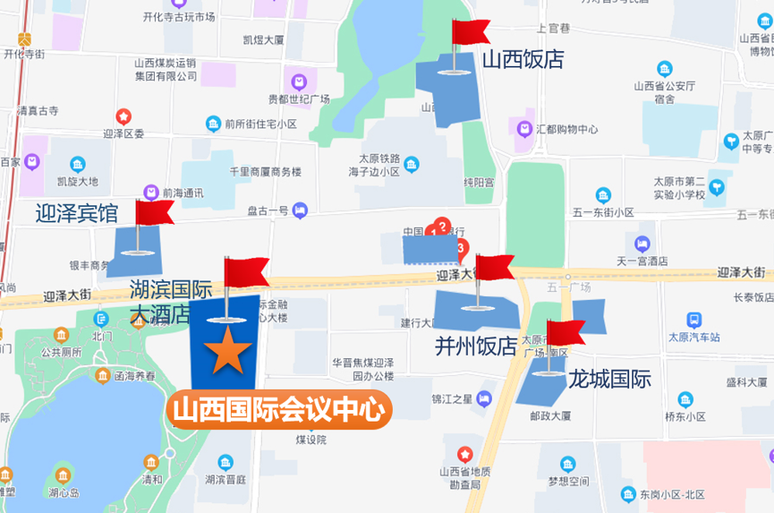 各酒店地图位置与距离